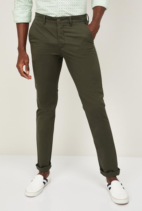 VH SPORTS Men Solid Slim Straight Trousers