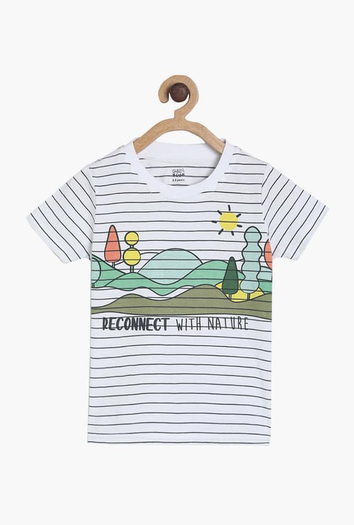 FS MINI KLUB Boys Printed Crew Neck T-shirt