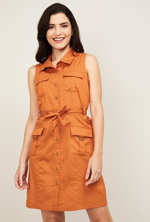 LATIN QUARTERS Women Solid Shirt Dress