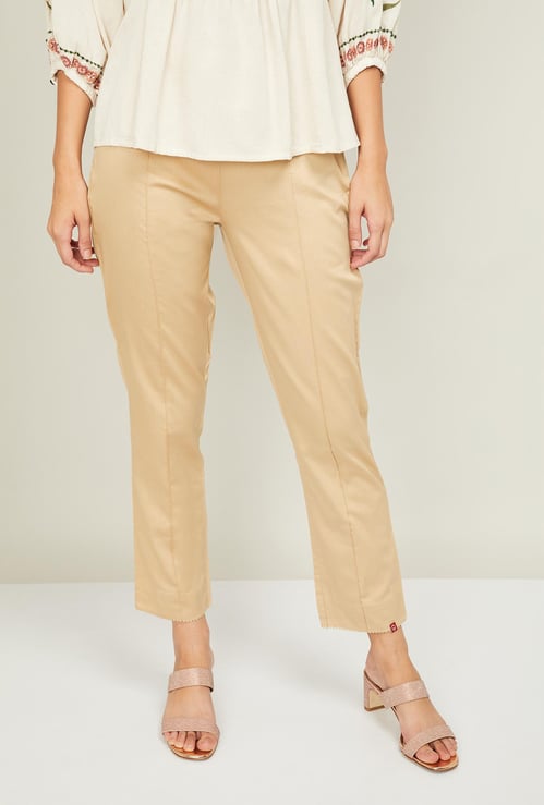 BIBA Women Solid Straight Pants