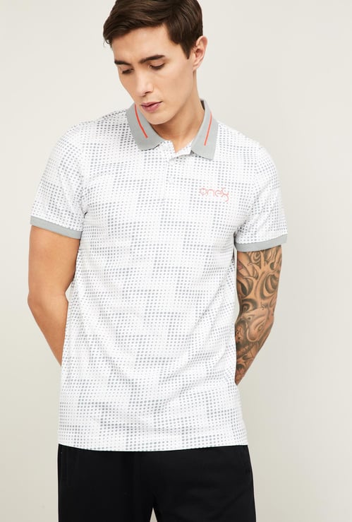 PUMA Men Printed Regular Fit Polo T-shirt