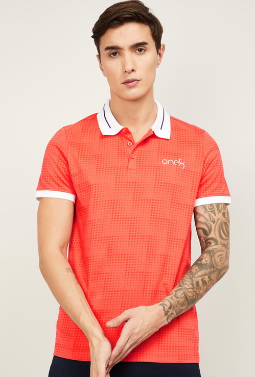 PUMA Men Printed Regular Fit Polo T-shirt