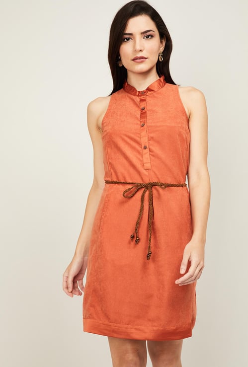 LATIN QUARTERS Women Solid Sleeveless Shift Dress