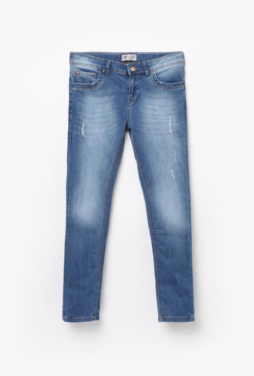 LEE COOPER JUNIORS Girls Light-Washed Skinny Fit Jeans