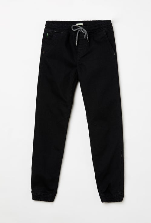 BOSSINI Boys Solid Slim Fit Elasticated Jeans