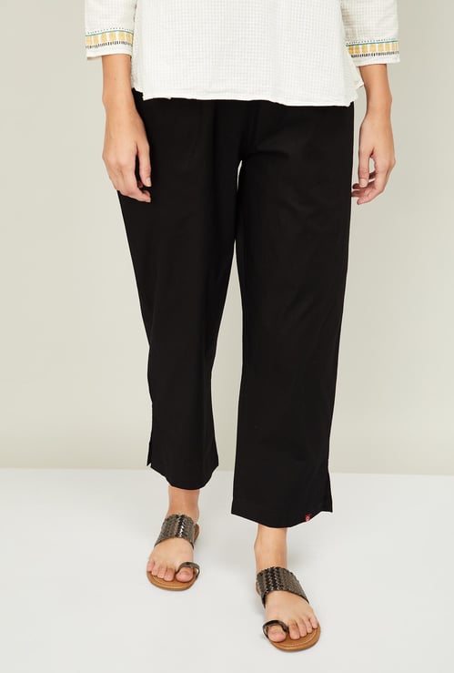 BIBA Women Solid Straight Pants