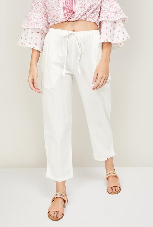 BIBA Women Solid Straight Pants