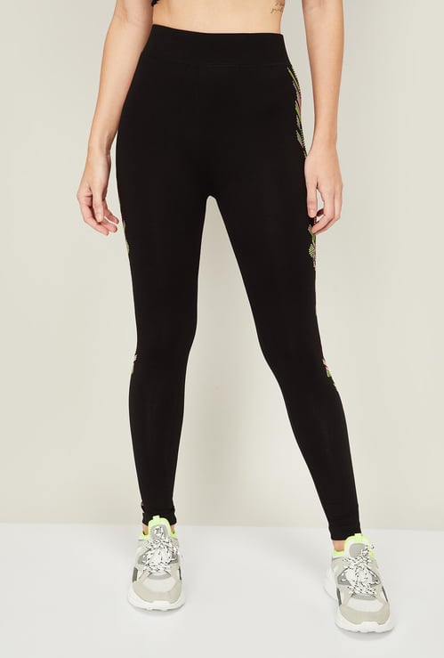 DE MOZA Women Printed Tights