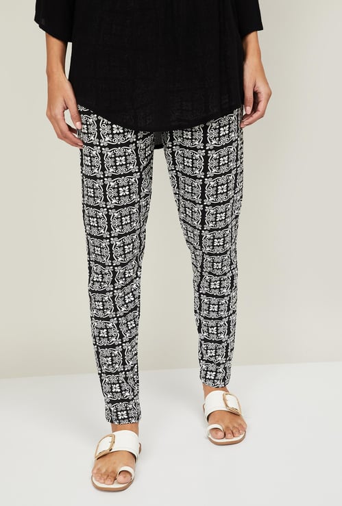 DE MOZA Women Printed Straight Pants