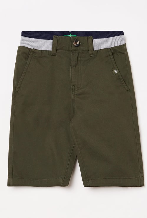 UNITED COLORS OF BENETTON  Boys Solid Elasticated Shorts