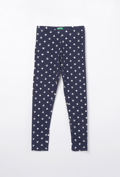 UNITED COLORS OF BENETTON Girls Printed Elasticated Leggings