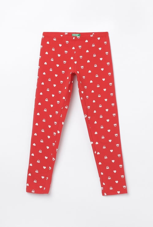 UNITED COLORS OF BENETTON Girls Printed Elasticated Leggings