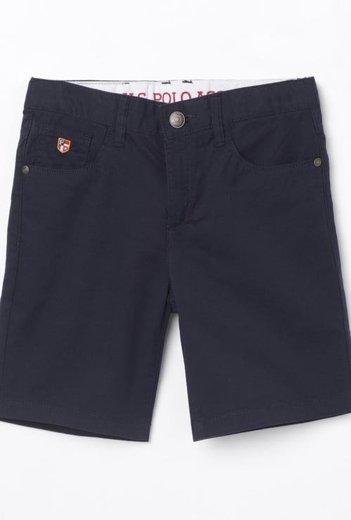 U.S. POLO ASSN. KIDS Boys Solid Woven Shorts