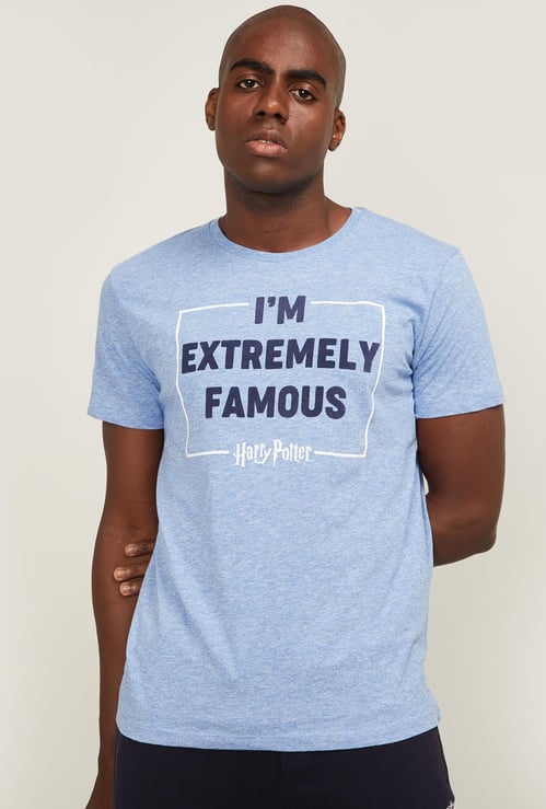 FREE AUTHORITY Men Typographic Print Crew Neck T-shirt