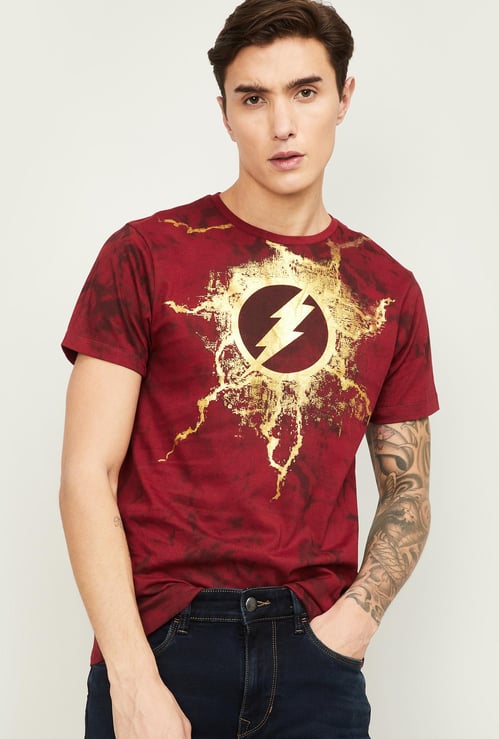 FREE AUTHORITY Men Graphic Print Slim Fit Crew Neck T-shirt