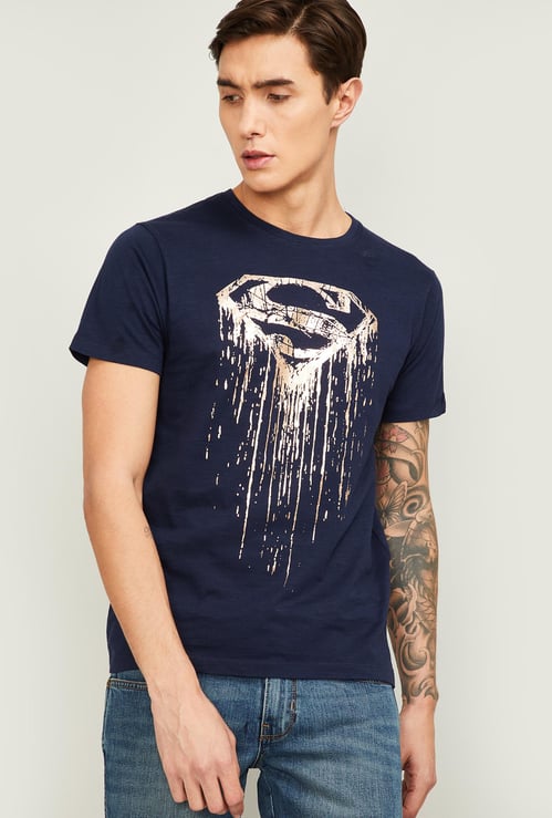 FREE AUTHORITY Men Graphic Print Slim Fit Crew Neck T-shirt