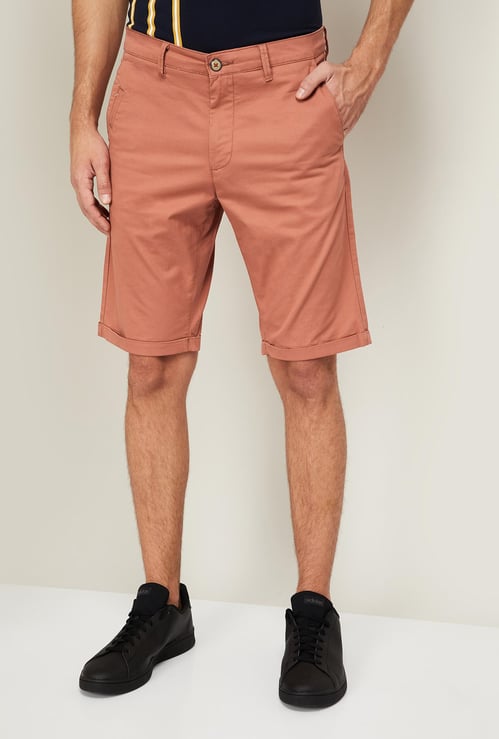 LP SPORT Men Solid Slim Fit Woven Shorts