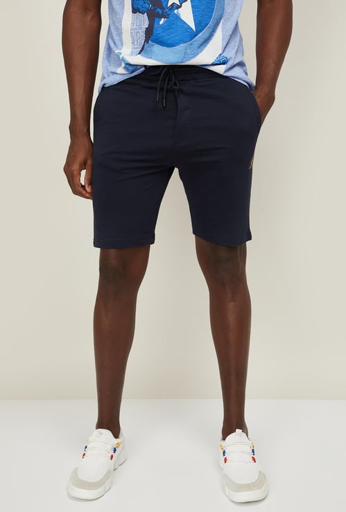 STATUS QUO Men Solid Elasticated Shorts