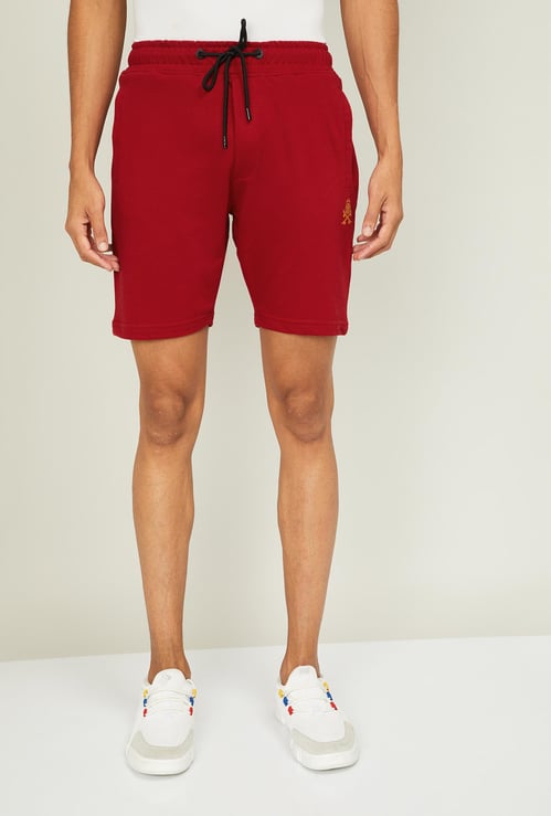 STATUS QUO Men Solid Elasticated Shorts