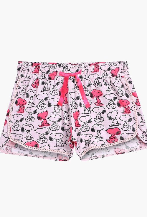 KIDSVILLE Girls Printed Elasticated Shorts