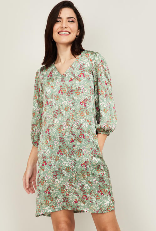 AND Women Floral Print Shift Dress