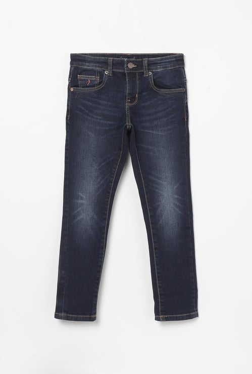 INDIAN TERRAIN Boys Light-Washed Regular Fit Jeans