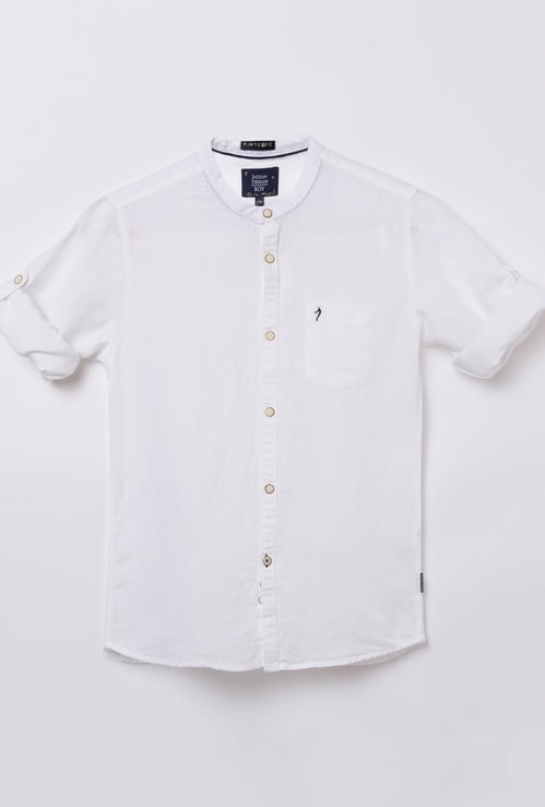 INDIAN TERRAIN Boys Solid Full Sleeves Shirt