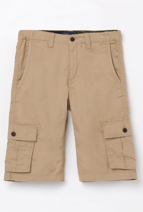 INDIAN TERRAIN Boys Solid Cargo Shorts