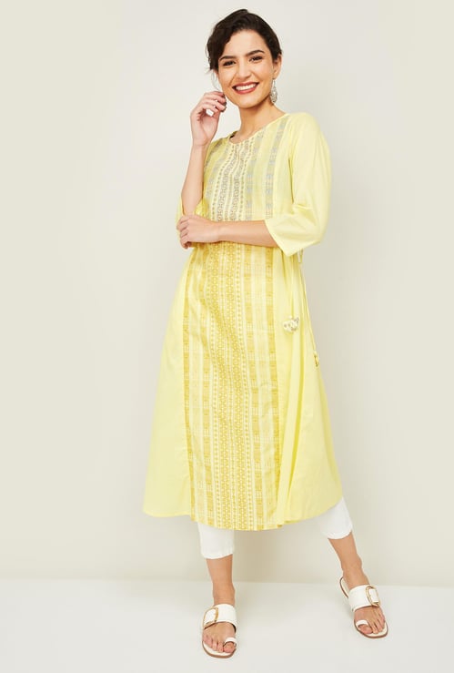 SPAN Women Printed A-line Kurta
