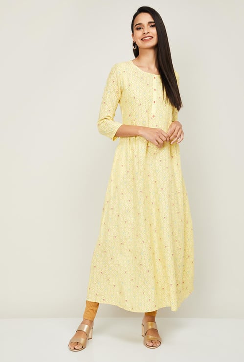SPAN Women Printed A-Line Maxi Kurta
