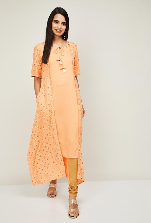 SPAN Women Printed A-Line Kurta