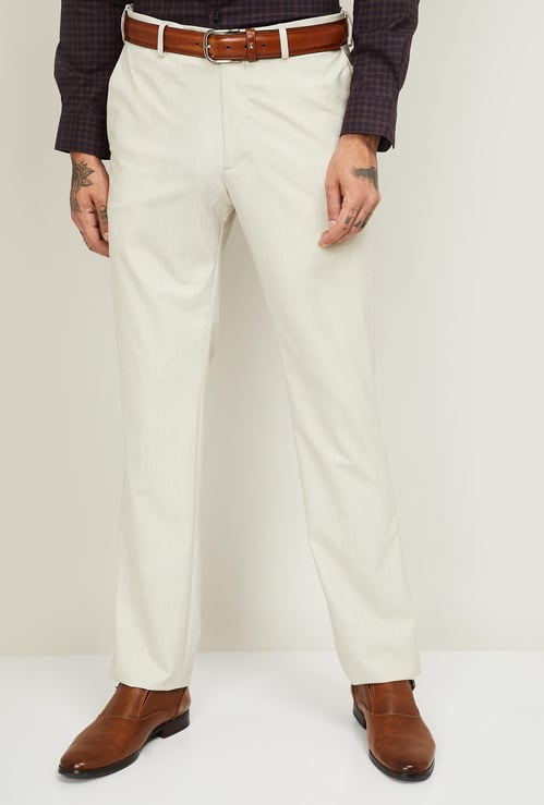 ARROW Men Textured Formal Trousers
