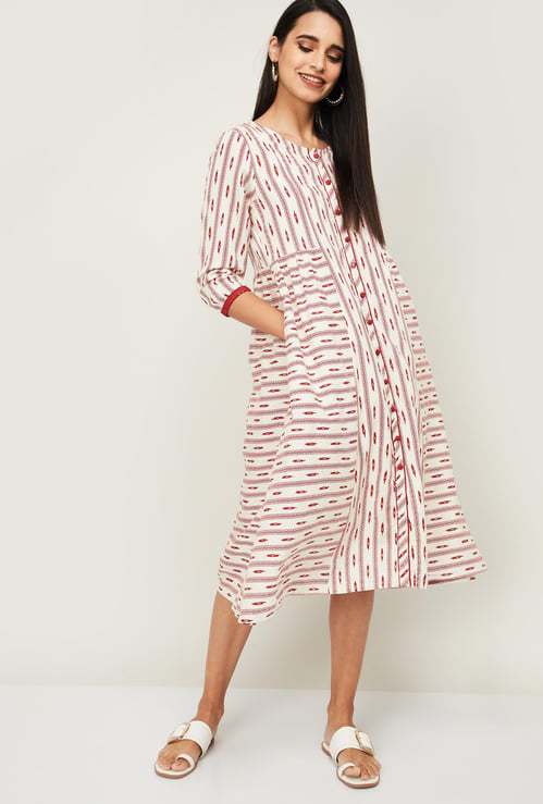 IMARA Women Printed A-Line Dress