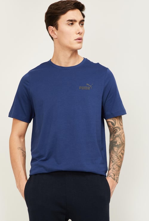 PUMA Men Solid Regular Fit Crew Neck T-shirt