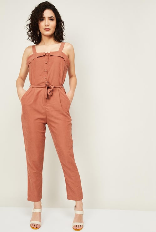 LATIN QUARTERS Women Solid Sleeveless Jumpsuit