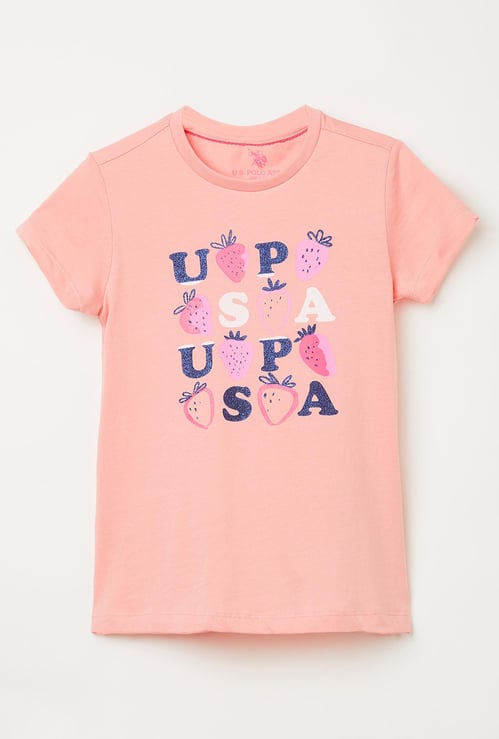 U.S. POLO ASSN. KIDS Printed Round Neck T-shirt