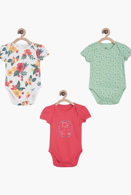 FS MINI KLUB Girls Printed Bodysuit - Pack of 3