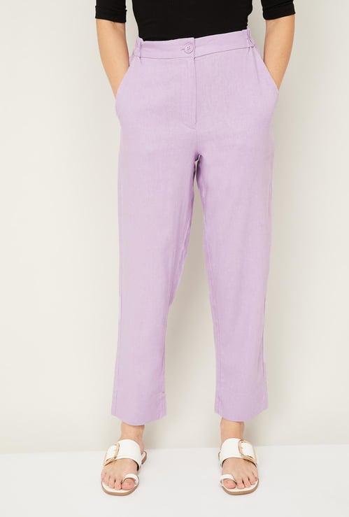 AND Women Solid Cropped Pants