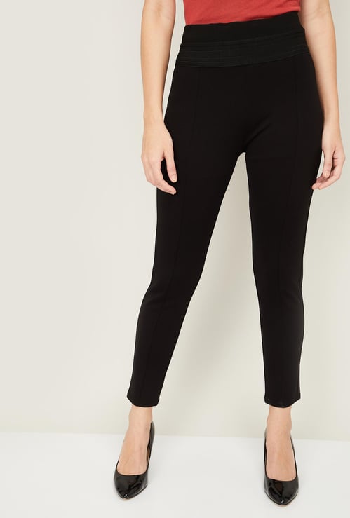 AND Women Solid Treggings