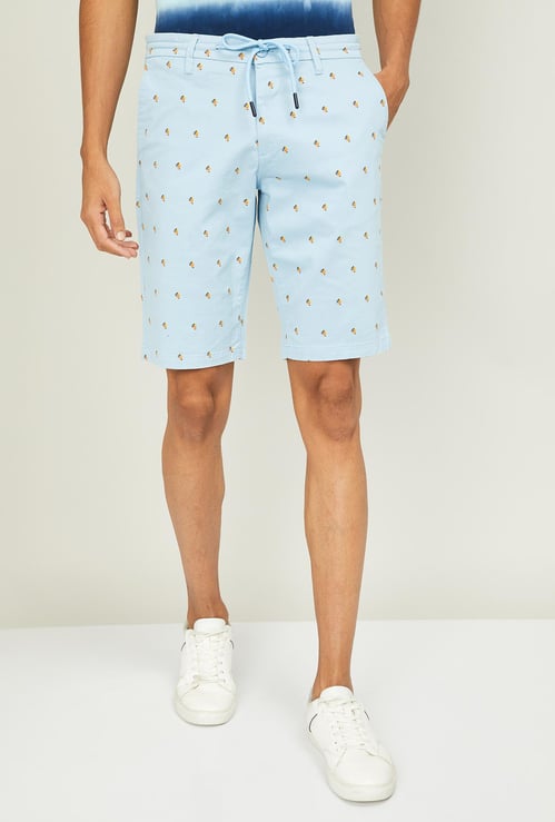 SPYKAR Men Printed Slim Fit City Shorts