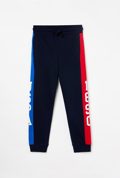 U.S. POLO ASSN. KIDS Boys Printed Elasticated Track Pants