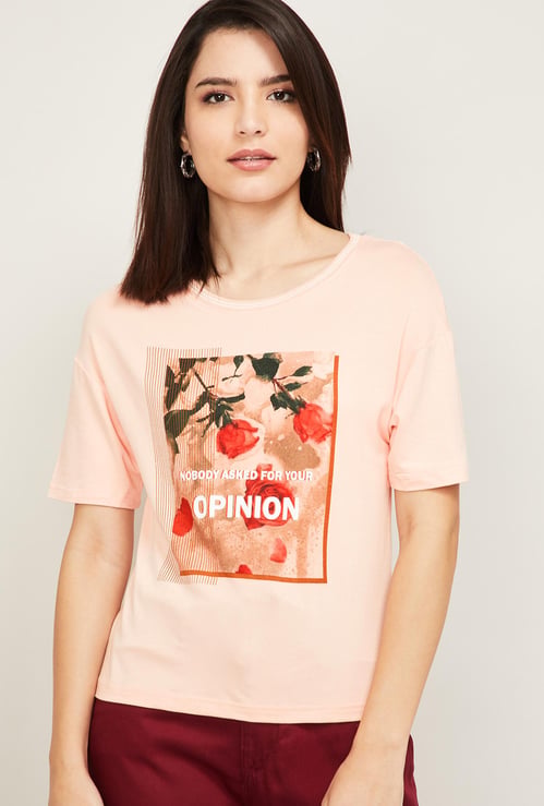 JEALOUS 21 Women Printed Round Neck T-shirt