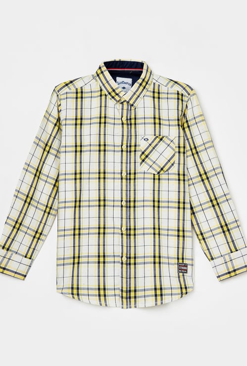 LEE COOPER JUNIORS Boys Checked Full Sleeves Shirt