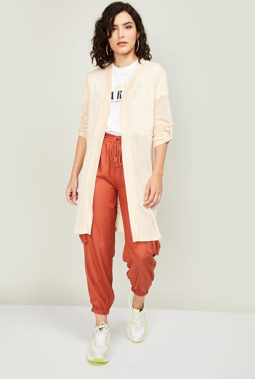 LATIN QUARTERS Women Solid Open Front Shrug
