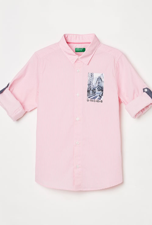 UNITED COLORS OF BENETTON Boys Printed Casual Shirt