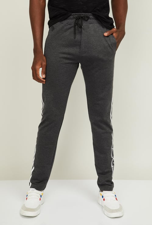 STATUS QUO Men Panel Striped Joggers