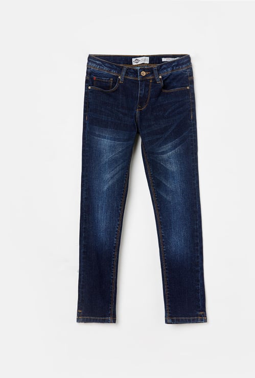 LEE COOPER JUNIORS Boys Stonewashed Slim Fit Jeans