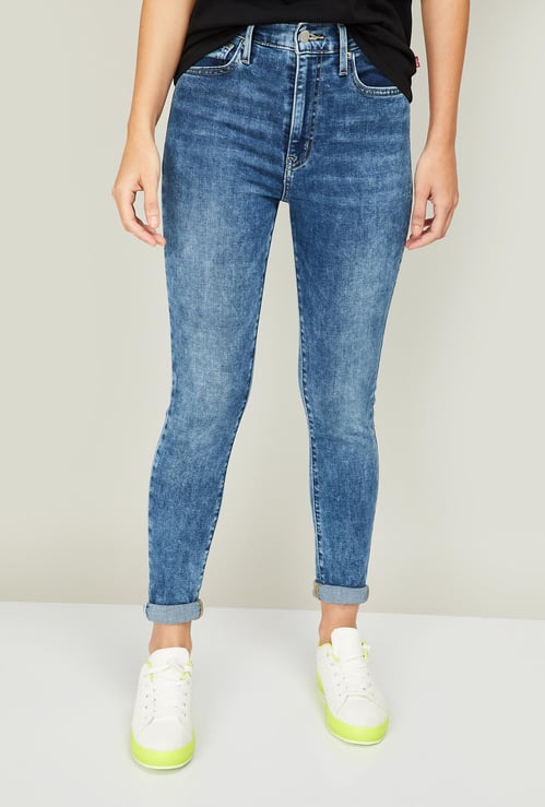 LEVI'S Women Stonewashed Tapered Fit Jeans