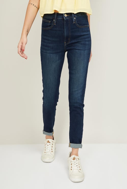 LEVI'S Women Stonewashed Tapered Fit Jeans