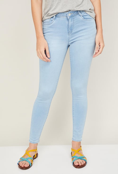 KRAUS Women Stonewashed Skinny Fit Jeans